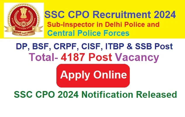 SSC CPO application form 2024
