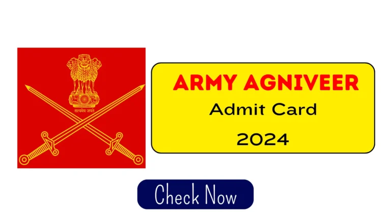 Indian army admit card 2024 download link