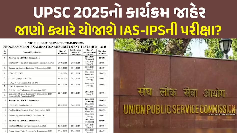 UPSC 2025 Calendar