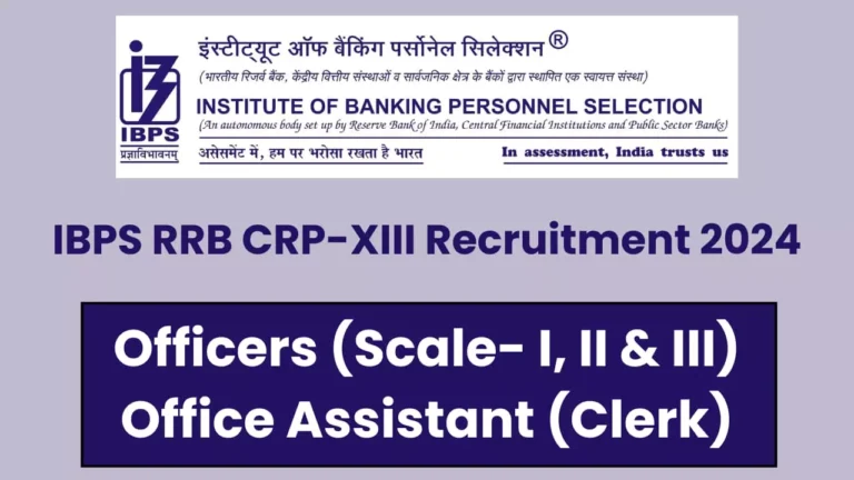 IBPS RRB CRP XIII Recruitment 2024 1