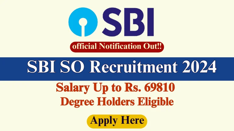 SBI SO Recruitment 2024