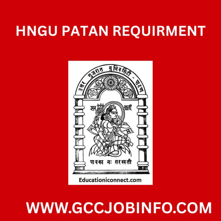 HNGU Patan Recruitment 2025