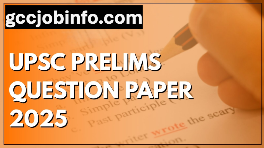 UPSC 2025 Question Papers