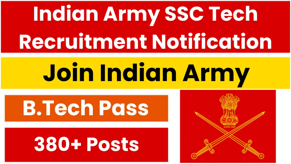 Army SSC Tech 66th Recruitment 2025 – Apply Online for 381 Vacancies, Course Starts April 2026 2 Army SSC Tech 66th Recruitment 2025