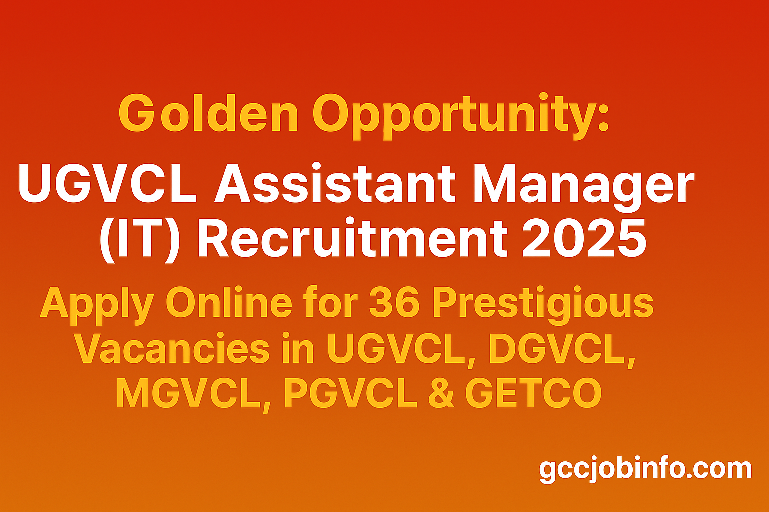 UGVCL Assistant Manager (IT) Recruitment 2025