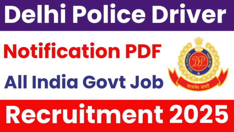 SSC Delhi Police Driver Recruitment 2025