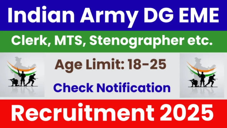 Army DG EME Group C Recruitment 2025