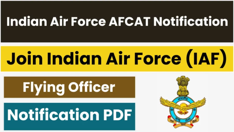 AFCAT 01/2026 Notification