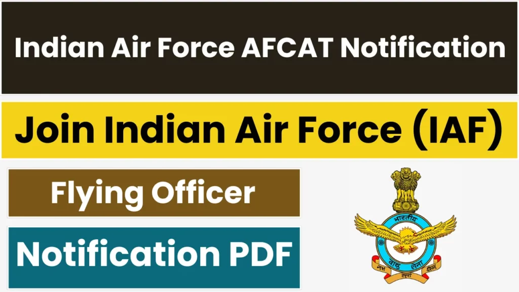 AFCAT 01/2026 Notification