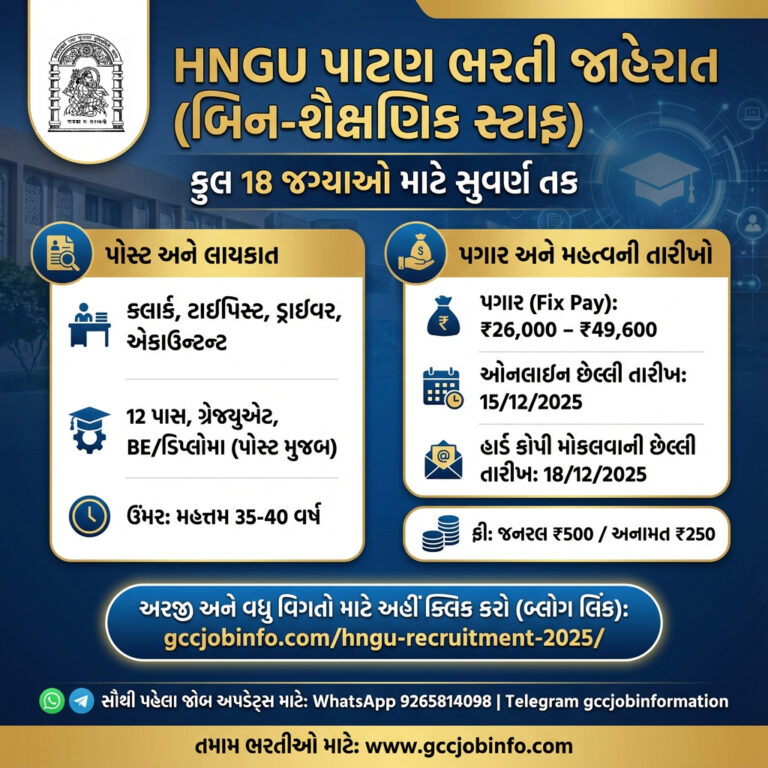 HNGU Recruitment 2025