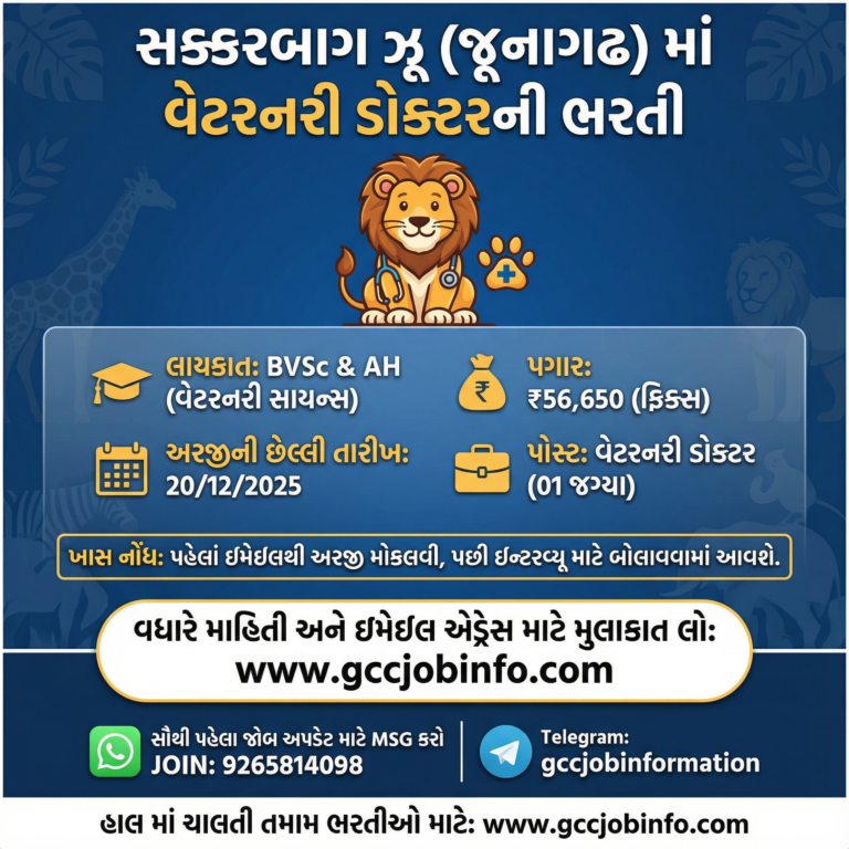 Sakkarbaug Zoo Recruitment 2025