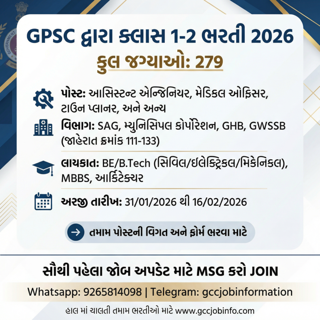 GPSC Recruitment 2026