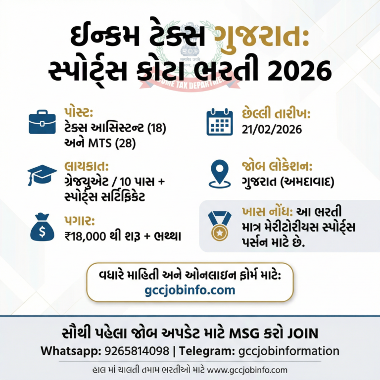 Income Tax Gujarat Recruitment 2026