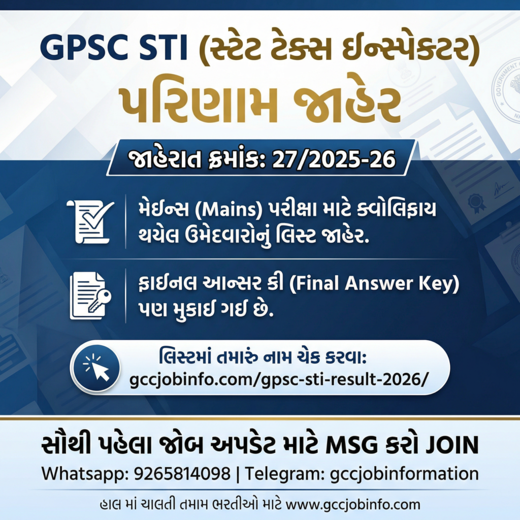 GPSC STI Result 2026