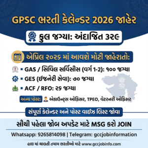 GPSC Exam Calendar 2026