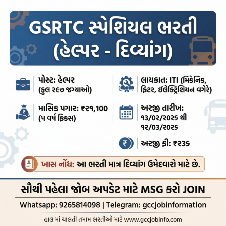 GSRTC Helper Recruitment 2026