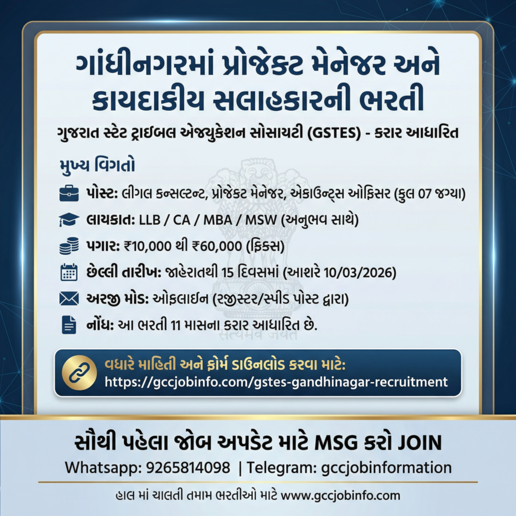 GSTES Gandhinagar Recruitment