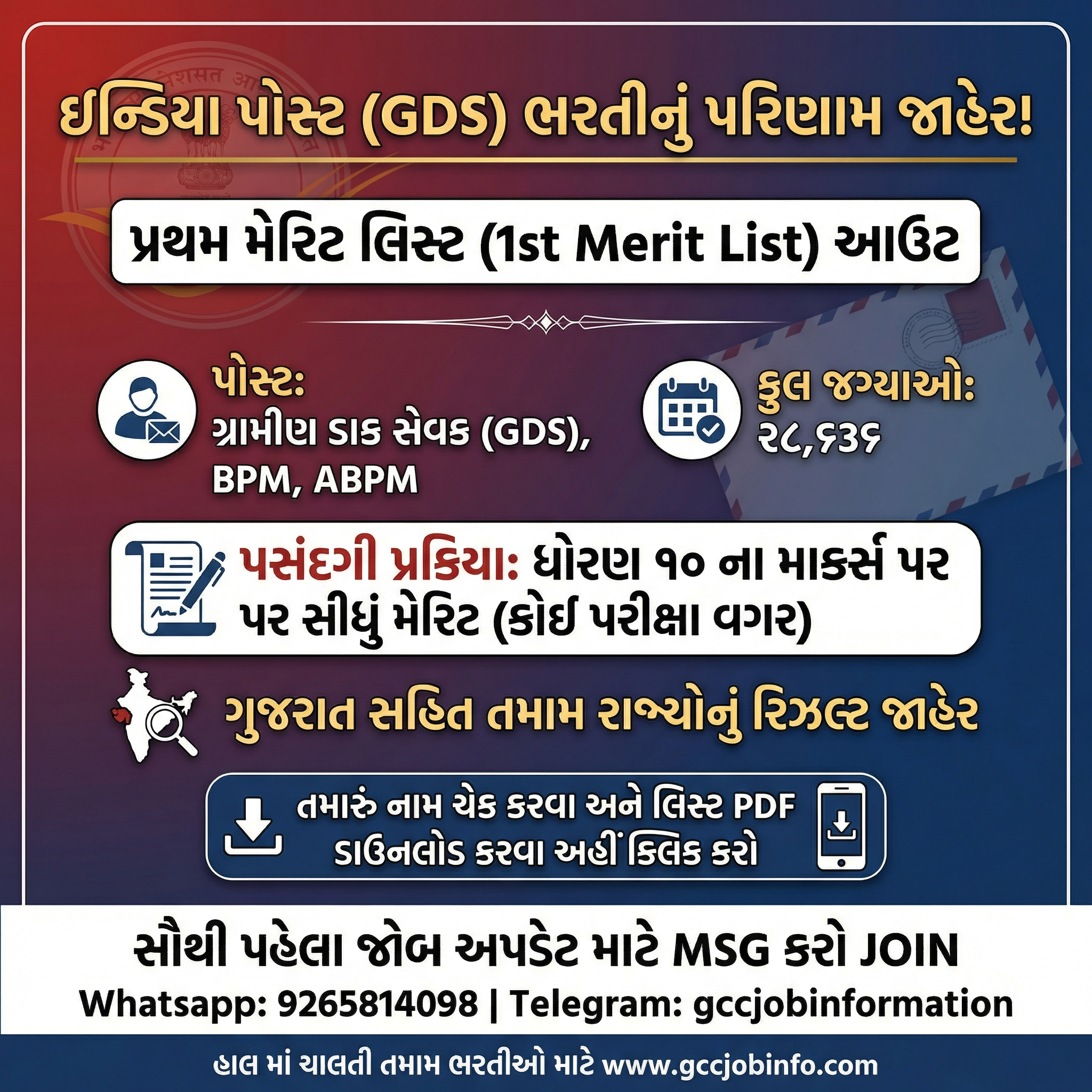 India Post GDS Result 2026