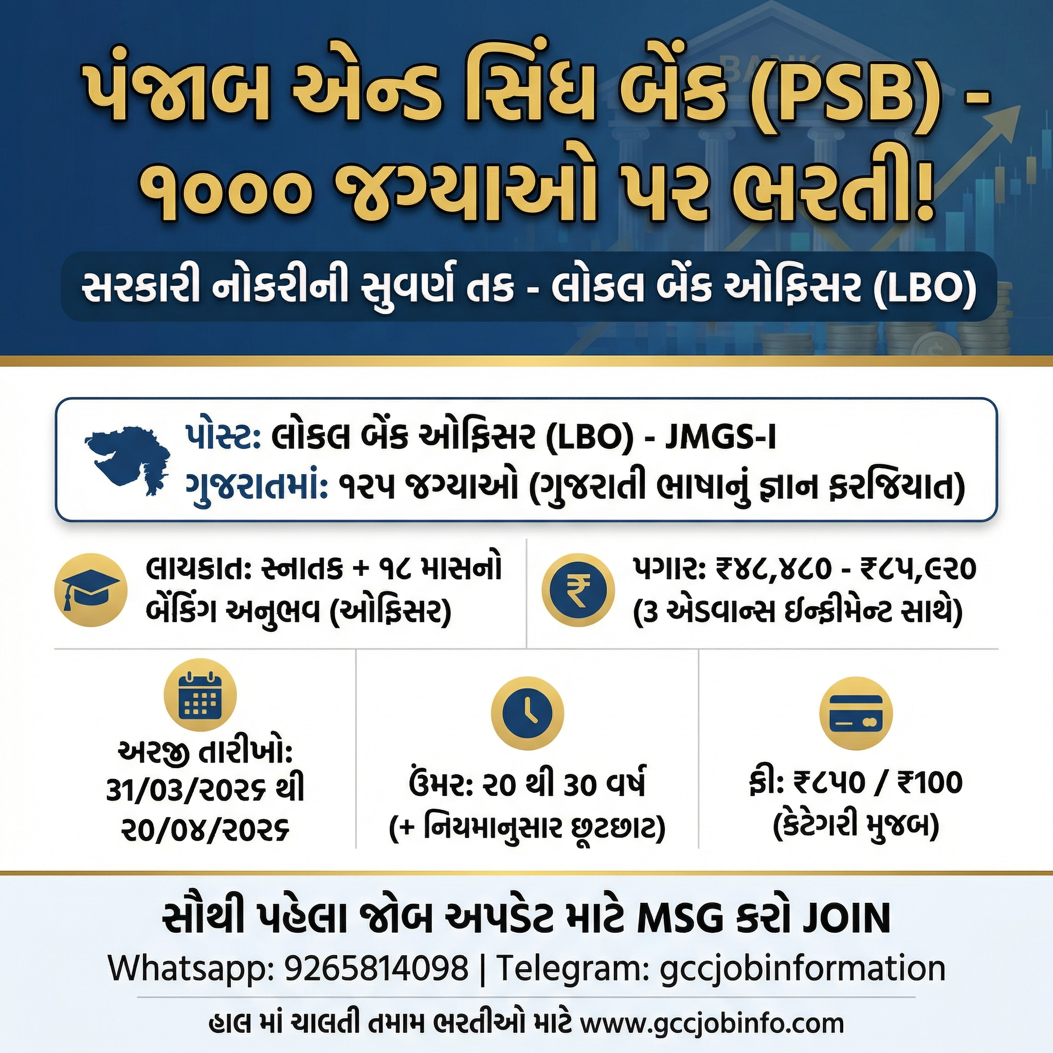 Punjab and Sind Bank LBO Recruitment 2026