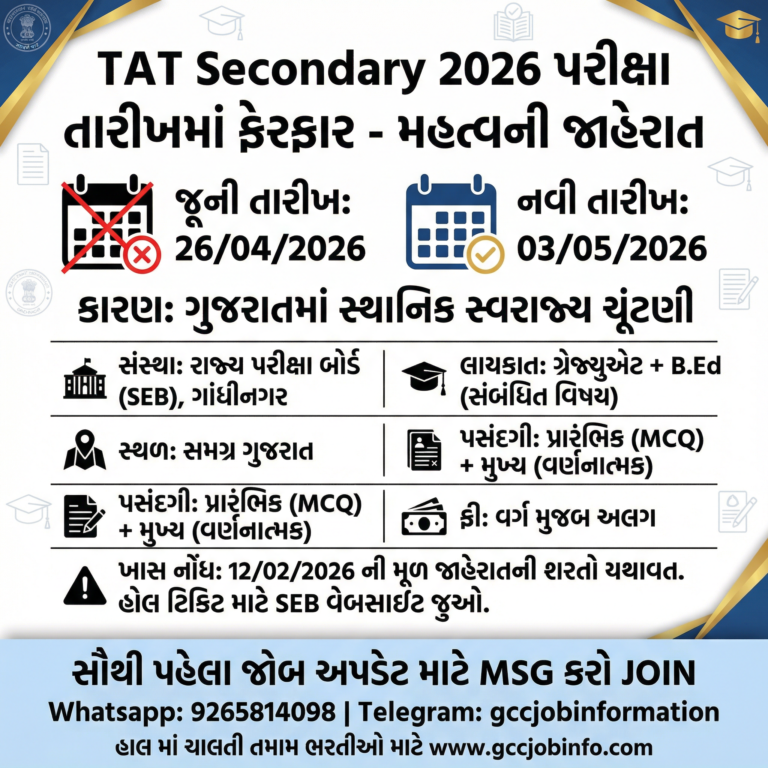 TAT Secondary 2026 New Exam Date
