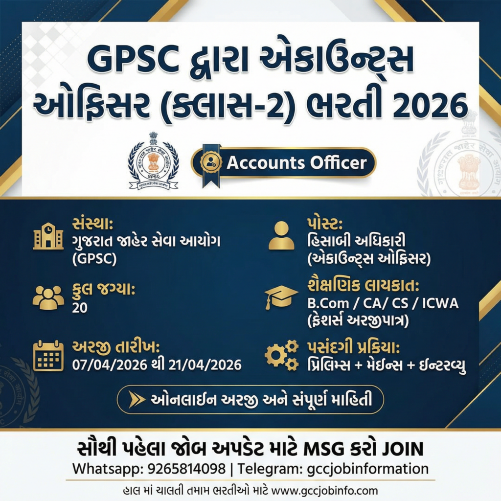 GPSC Accounts Officer Recruitment 2026