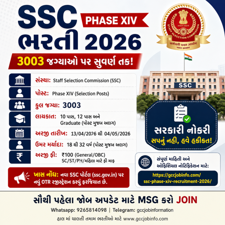 SSC Phase XIV Recruitment 2026