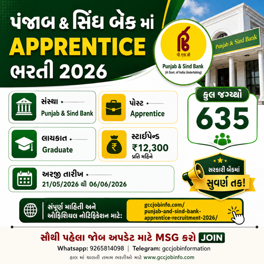 Punjab and Sind Bank Apprentice Recruitment 2026 2 Punjab and Sind Bank Apprentice Recruitment 2026