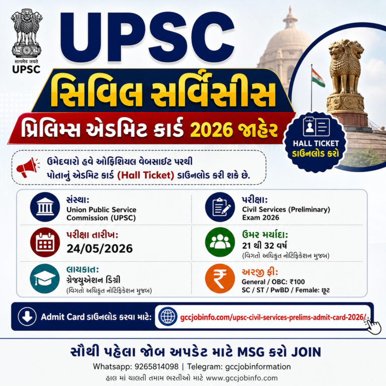 UPSC Civil Services Prelims Admit Card 2026