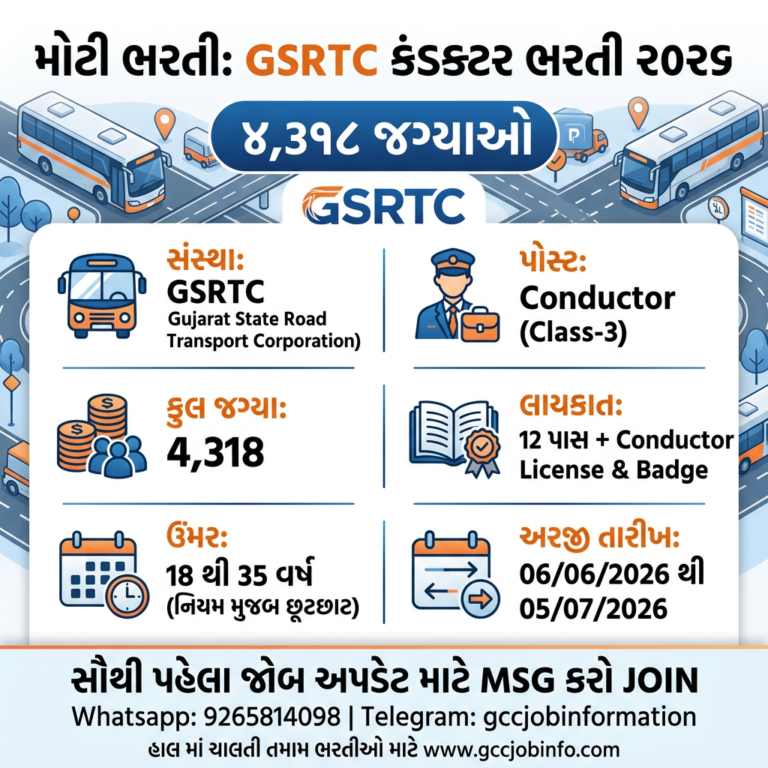 GSRTC Conductor Recruitment 2026