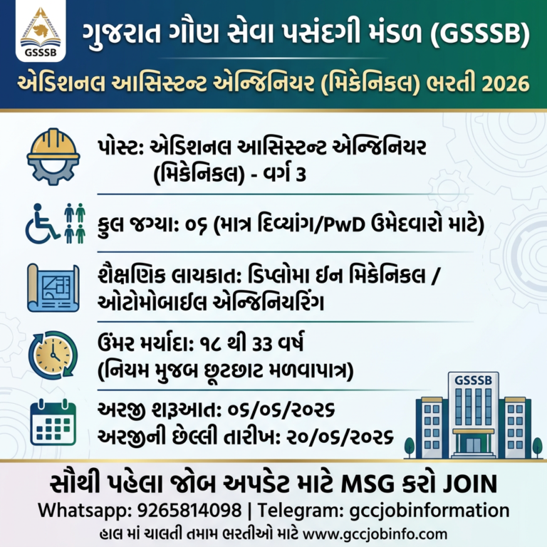 GSSSB AAE Mechanical Recruitment 2026