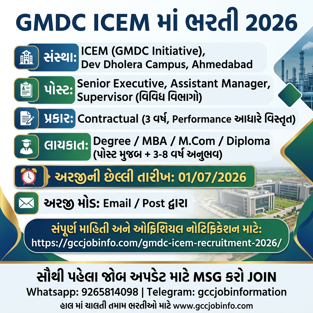 GMDC ICEM Recruitment 2026