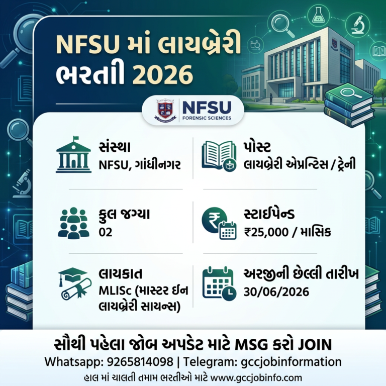 NFSU Library Apprentice Recruitment 2026