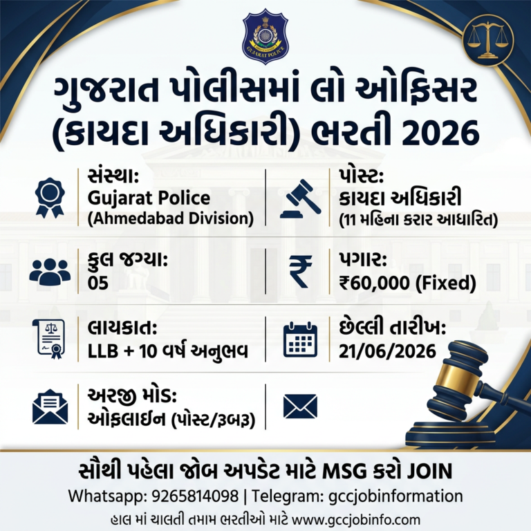 Gujarat Police Law Officer Recruitment 2026