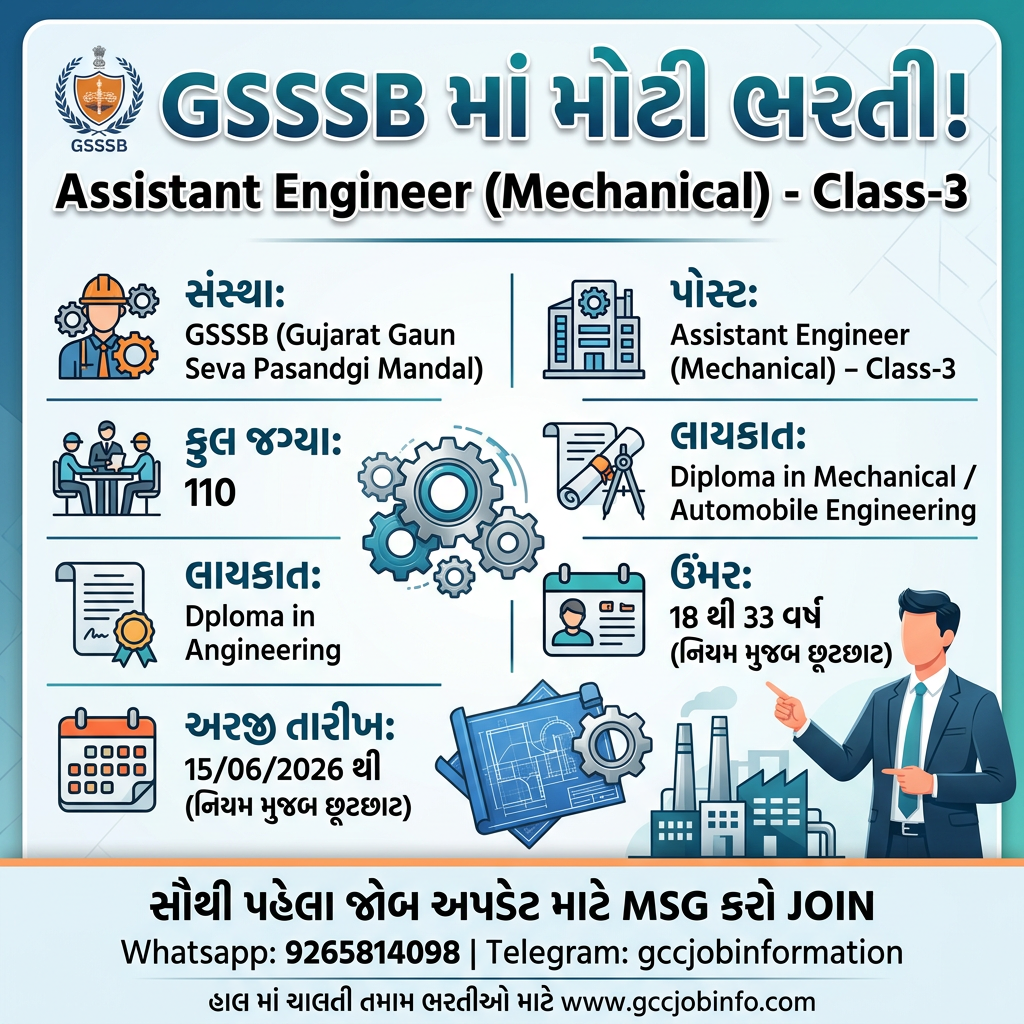 GSSSB Assistant Engineer Recruitment 2026