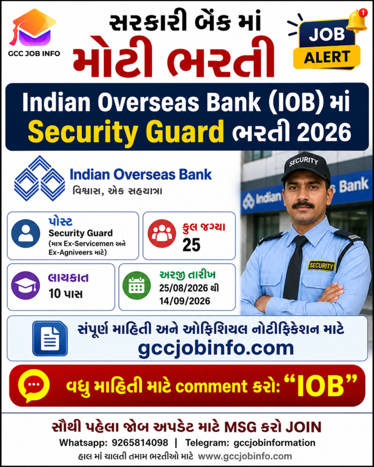 IOB Security Guard Recruitment 2026