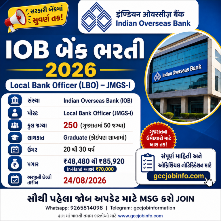 JMC Recruitment 2024:JMC Recruitment for Medical Officer Posts 6 IOB LBO Recruitment 2026