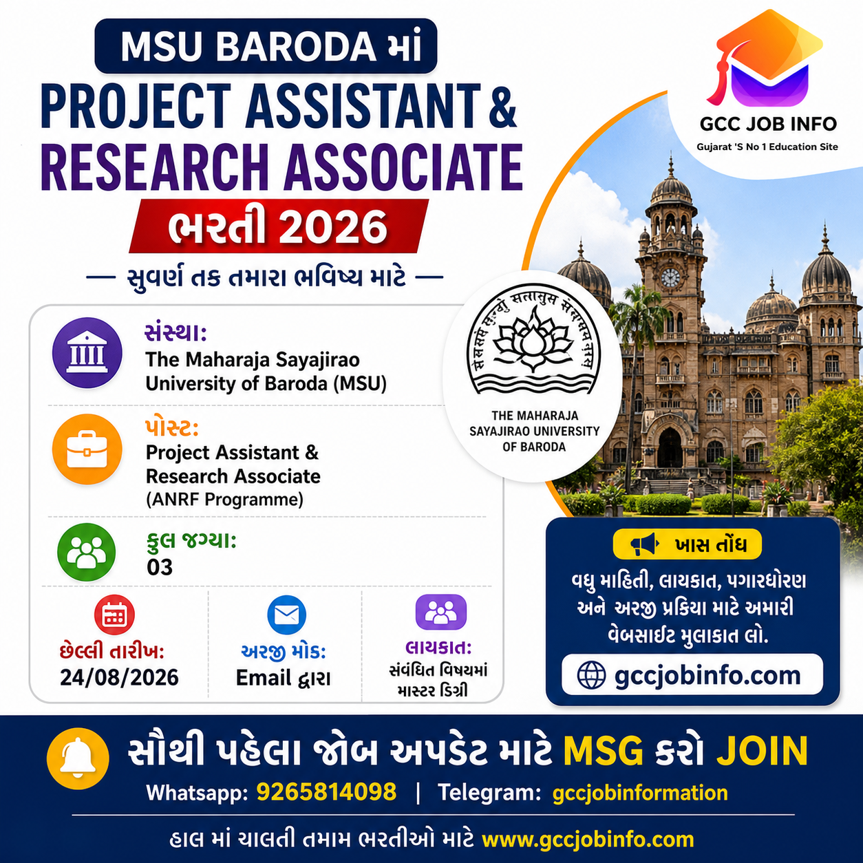 MSU Baroda Recruitment 2026
