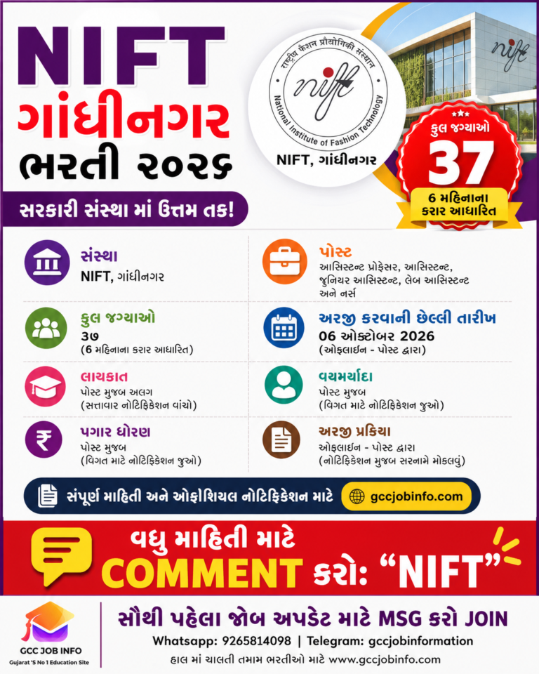NIFT Gandhinagar Recruitment 2026