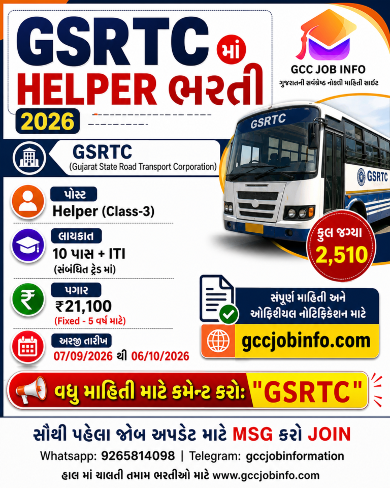 GSRTC Helper Recruitment 2026