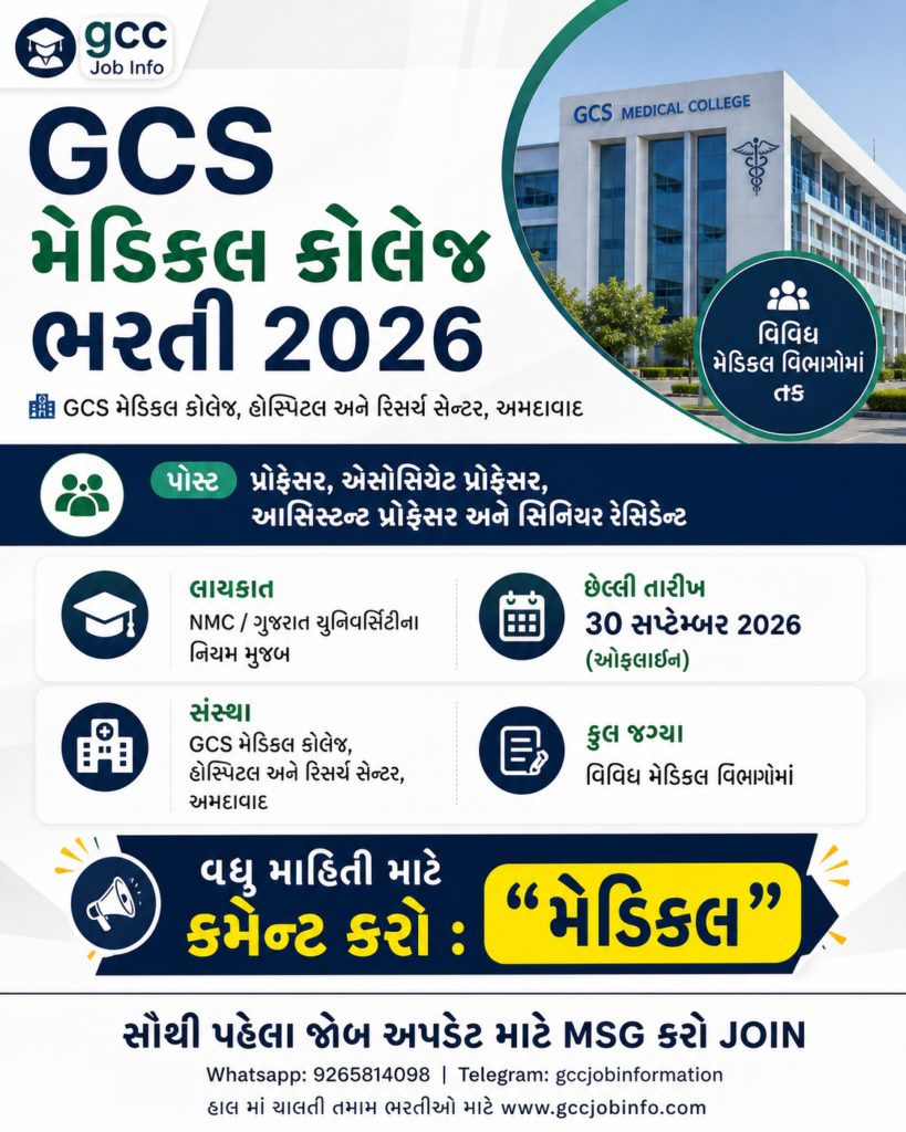 GCS Medical College Faculty Recruitment 2026 A Great Chance for Doctors 2 GCS Medical College Faculty Recruitment 2026