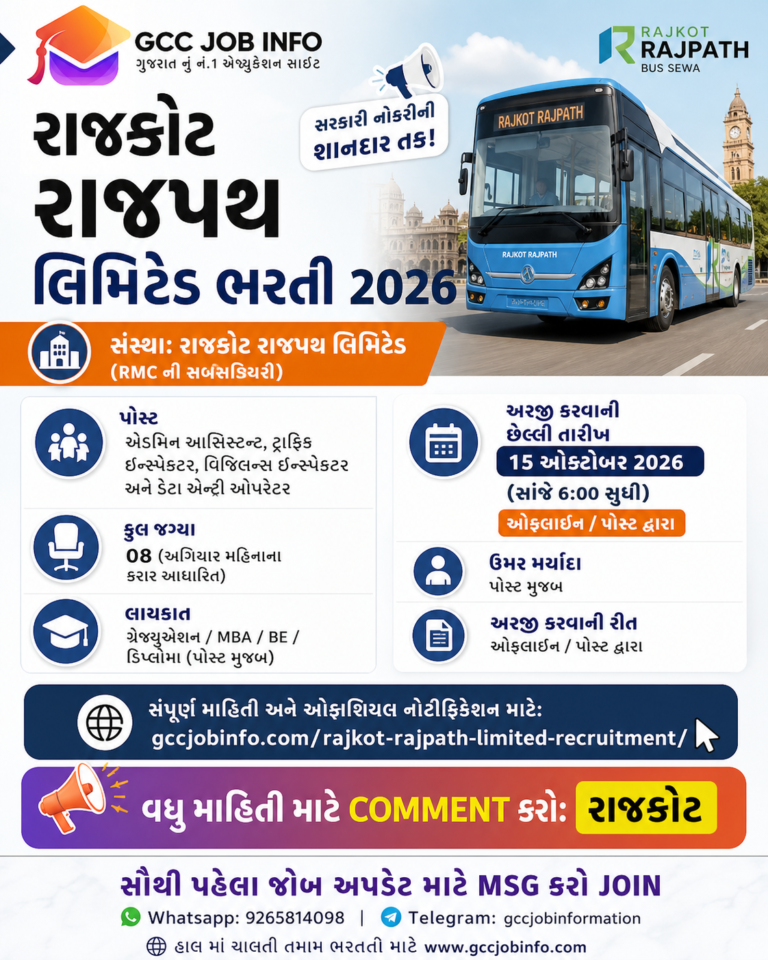 Rajkot Rajpath Limited Recruitment 2026