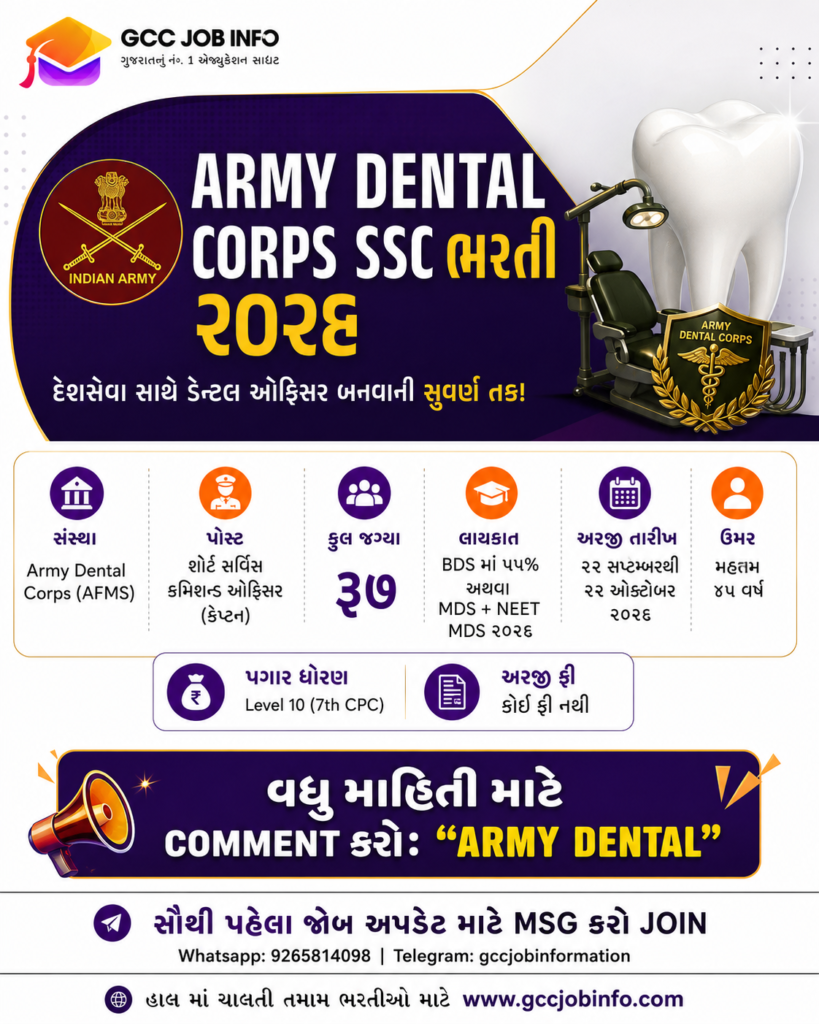 37 Great Openings in Army Dental Corps SSC Recruitment 2026 2 Army Dental Corps SSC Recruitment 2026