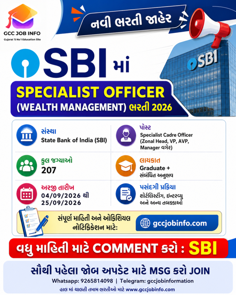 SBI SCO Wealth Recruitment 2026