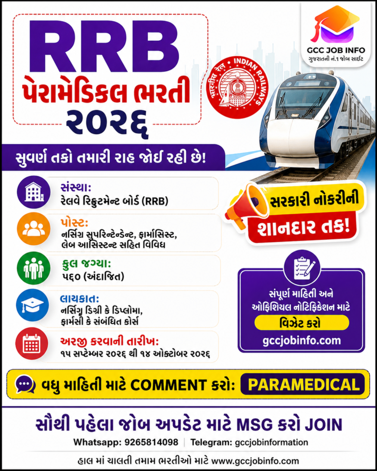 RRB Paramedical Recruitment 2026