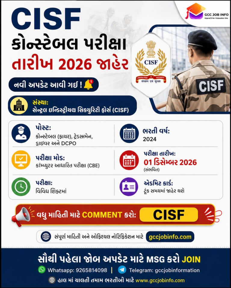 CISF Constable CBE Exam Date 2026