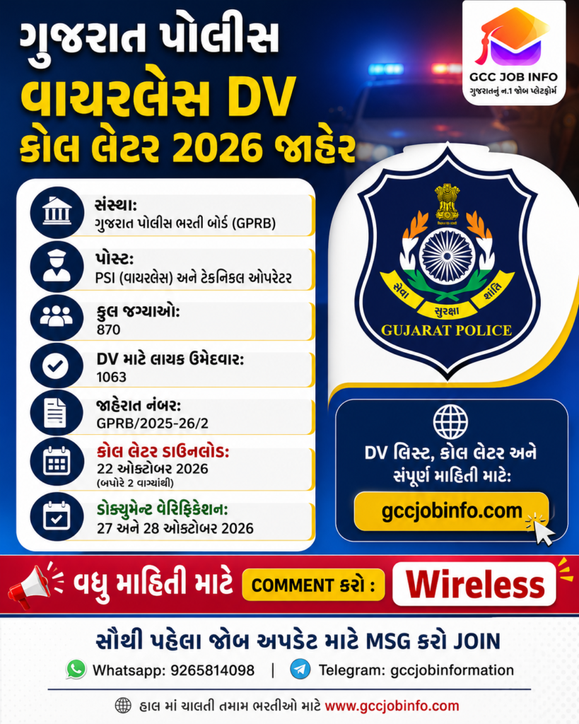 GPRB Wireless DV Call Letter 2026