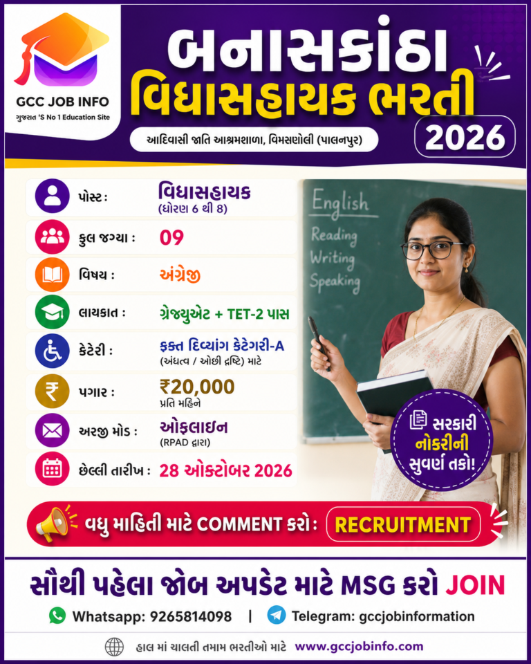 Vidyasahayak Banaskantha Recruitment 2026
