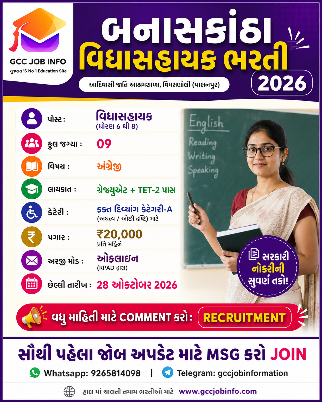 Vidyasahayak Banaskantha Recruitment 2026