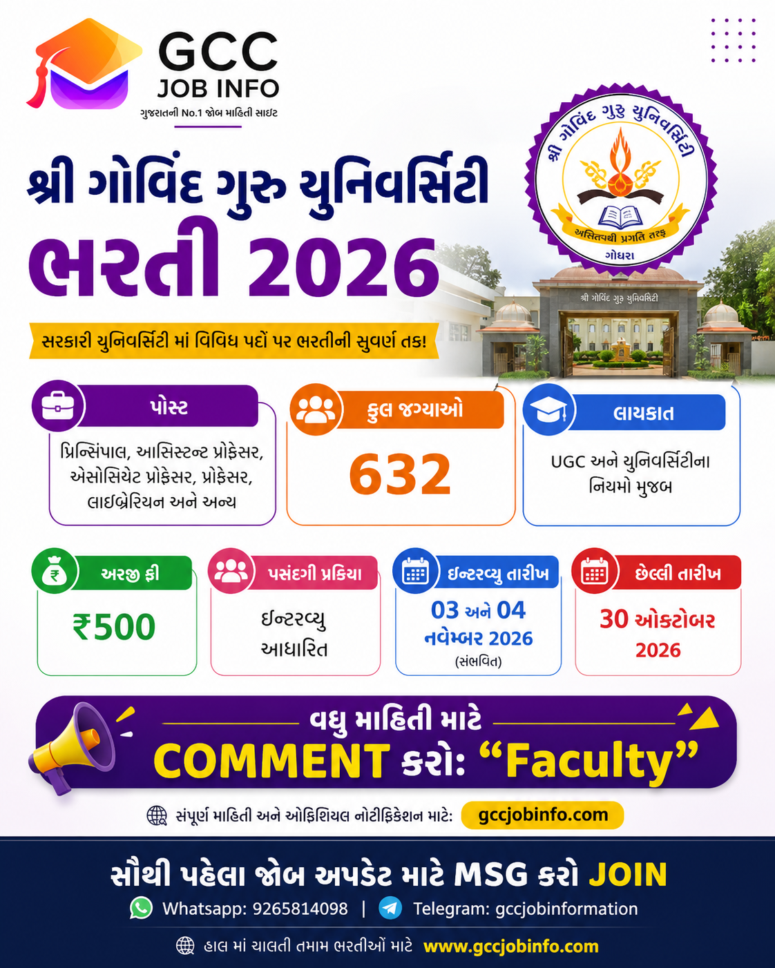 SGGU Self Financed Colleges Recruitment 2026