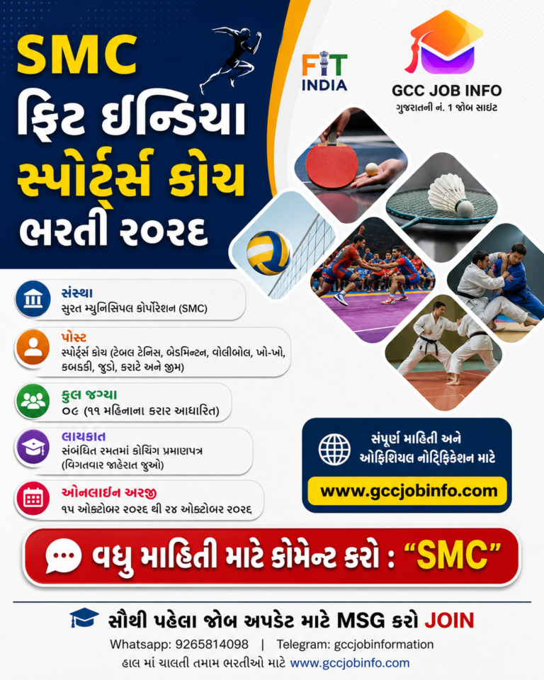 The SMC Fit India Sports Coach Recruitment 2026